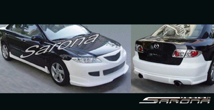 Custom Mazda Mazda6  Sedan Body Kit (2003 - 2006) - $1090.00 (Manufacturer Sarona, Part #MZ-015-KT)